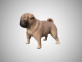 3d low poly rigged pug 3D Model
