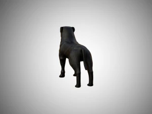 low poly rigged pitbull 3D Model
