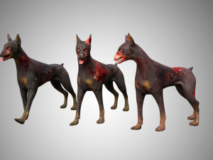 3d zombie dog collection 3D Model