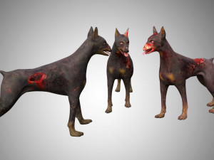 3d zombie dog collection 3D Model