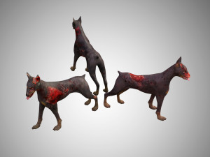 3d zombie dog collection 3D Model