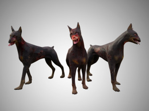 3d zombie dog collection 3D Model