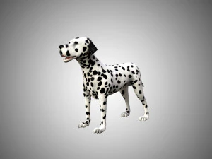 dog low poly rigged collection 3D Model