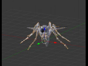 low poly rigged mosquito 3D Model