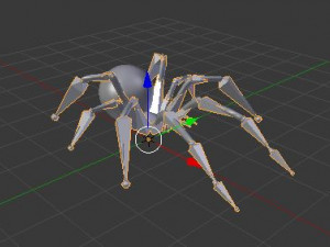 low poly rigged black widow 3D 모델