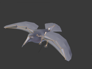 crow rigged low poly 3D Model