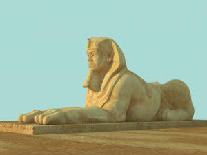 egypt sculptures statues collection low poly Modelo 3D