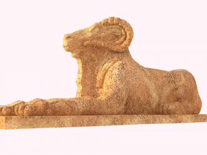 egypt sculptures statues collection low poly Modelo 3D