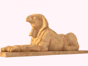 egypt sculptures statues collection low poly Modelo 3D