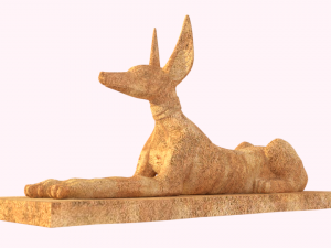 egypt sculptures statues collection low poly Modelo 3D