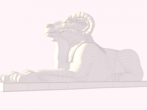 egypt sculptures statues collection low poly Modelo 3D
