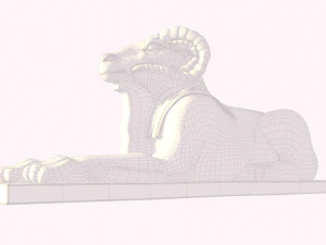egypt sculptures statues collection low poly 3D Model