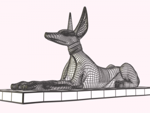 egypt sculptures statues collection low poly Modelo 3D