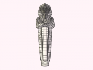 egypt sculptures statues collection low poly Modelo 3D