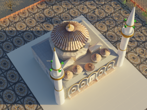 3d moschee mosque masjid islaminc gate model Modelo 3D