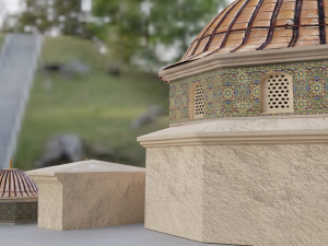 3d moschee mosque masjid islaminc gate model Modelo 3D