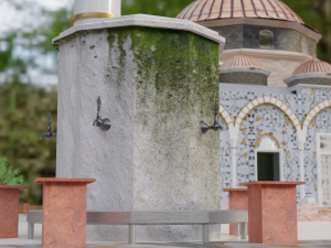 3d moschee mosque masjid islaminc gate model Modelo 3D