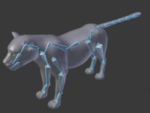 3d rigged low poly leopard model 3D Model