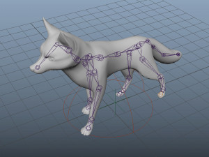 low poly rigged fox 3D-Modell