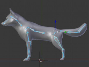 low poly rigged fox 3D-Modell