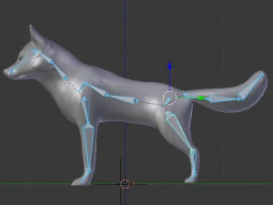 low poly rigged fox 3D Model