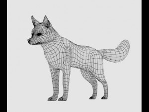 low poly rigged fox 3D-Modell