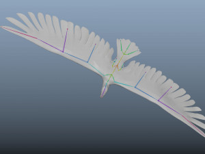 low poly rigged vulture condor 3D मॉडल