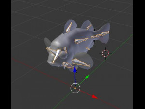 low poly rigged clownfish Model 3D
