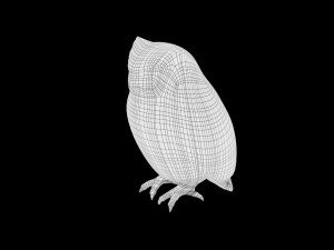 horned owl low poly rigged 3D Model