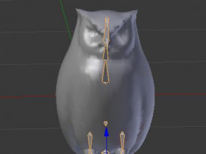 horned owl low poly rigged 3D Model