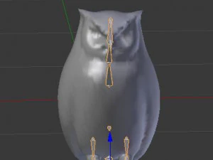 horned owl low poly rigged 3D Model