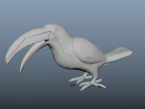 rigged low poly toucan keel billed 3D Model