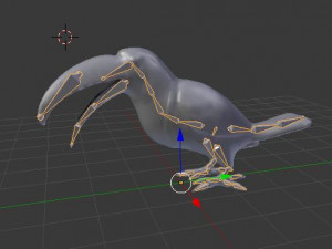 rigged low poly toucan keel billed 3D 模型