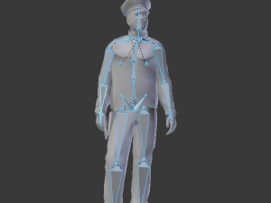 3d low poly rigged police officer cop riot Modello 3D