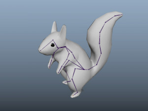 realistic rigged low poly squirrel game ready Modelo 3D