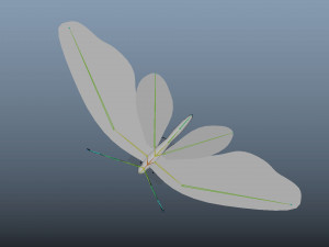 low poly rigged butterfly collection game ready collection Model 3D