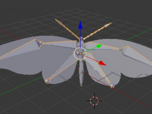 low poly rigged butterfly collection game ready collection Model 3D