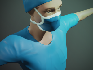 surgeon doctor nurse low poly realistic high detailed rigged low poly Modelo 3D