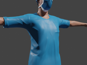 surgeon doctor nurse low poly realistic high detailed rigged low poly Modelo 3D