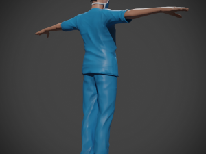 surgeon doctor nurse low poly realistic high detailed rigged low poly Modelo 3D