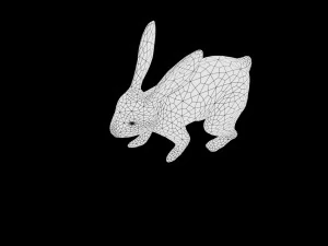 white rabbit low poly realistic high detailed rigged low poly 3D Model