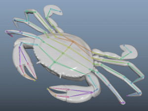 crab low poly realistic high detailed rigged low poly 3D Модель