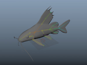 catfish rigged low poly 3D-Modell