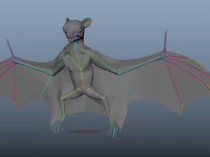 realistic high detailed rigged low poly bat 3D Model