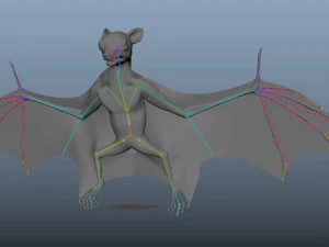 realistic high detailed rigged low poly bat 3D Model