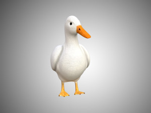 duck collection rigged and low poly Modelo 3D