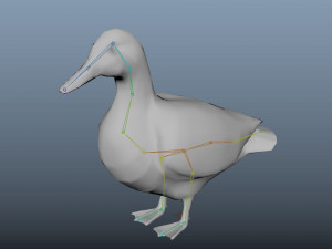 duck collection rigged and low poly Modelo 3D