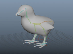 chick collection rigged and low poly Modello 3D