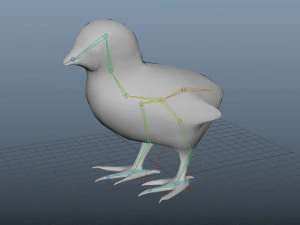 chick collection rigged and low poly 3D Model