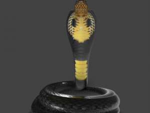 king cobra snake low poly 3D Model